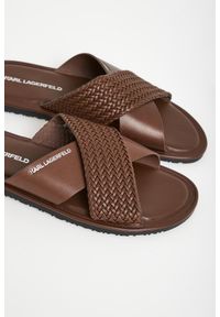 Karl Lagerfeld - Klapki męskie skórzane KARL LAGERFELD. Materiał: skóra #4