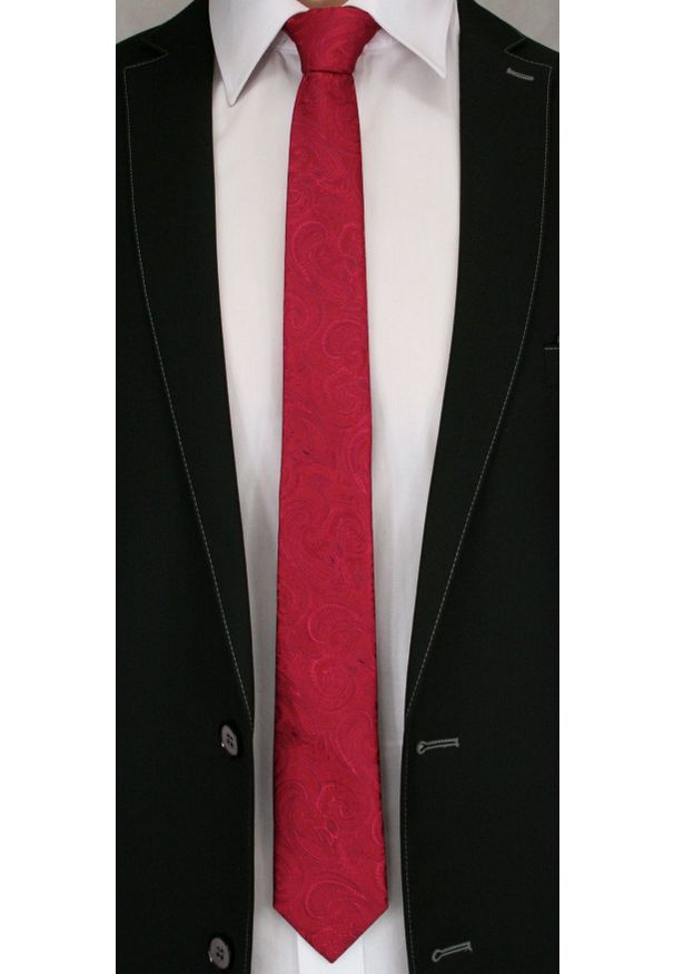 Modny i Elegancki Krawat Alties - Czerwony, Wzór. Kolor: czerwony. Materiał: tkanina. Styl: elegancki
