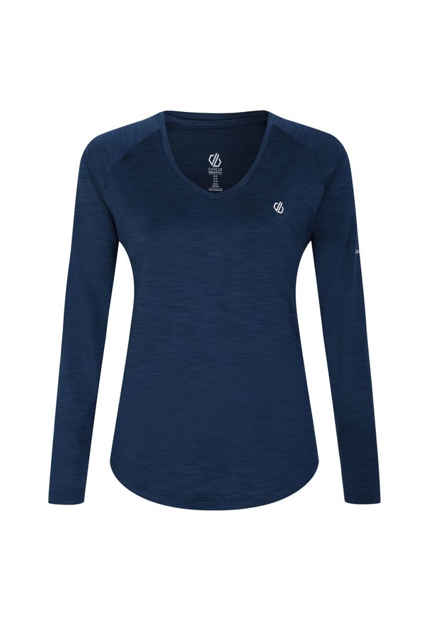 DARE 2B - Damska Koszulka Z Długim Rękawem Discern. Kolor: szary, niebieski, wielokolorowy. Długość rękawa: długi rękaw. Długość: długie. Sport: turystyka piesza