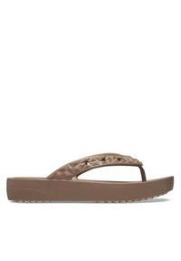 Crocs Japonki Classic Platform Geometric Flip 209565 Beżowy. Kolor: beżowy. Obcas: na platformie