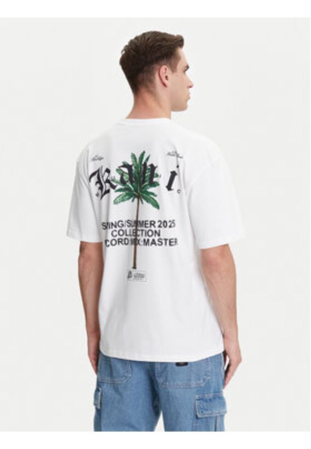Karl Kani T-Shirt Palm Print PD00005330 Biały Relaxed Fit. Kolor: biały. Materiał: bawełna. Wzór: nadruk