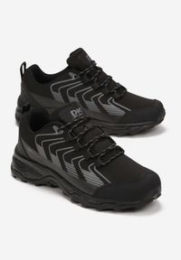 Born2be - Czarne Buty Sportowe Soft Shell Sznurowane Neluisa. Wysokość cholewki: przed kostkę. Nosek buta: okrągły. Kolor: czarny. Materiał: materiał, guma. Szerokość cholewki: normalna. Obcas: na płaskiej podeszwie #3