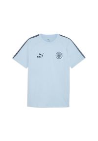 Puma - Męska koszulka Manchester City KING PUMA Silver Sky Deep Navy Blue. Kolor: niebieski