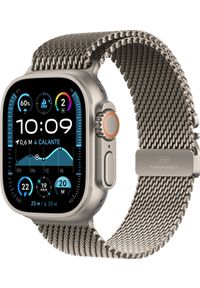 APPLE - Smartwatch Apple Watch Ultra 2 GPS + Cellular 49mm Natural Titanium Case Milanese Loop M Szary (MX5R3RB/A). Rodzaj zegarka: smartwatch. Kolor: szary #1