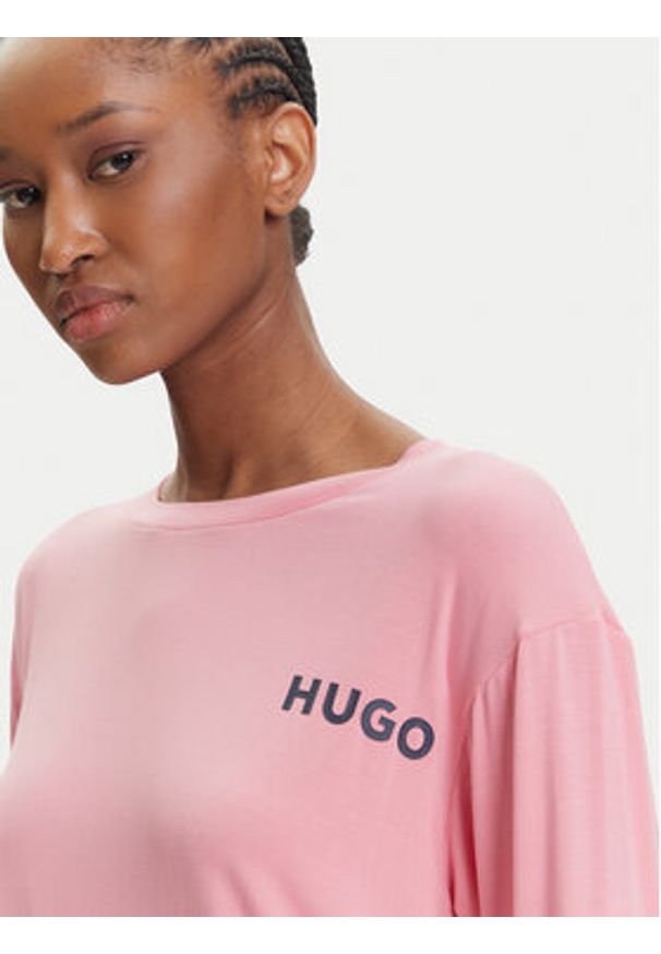 Hugo - HUGO Koszulka piżamowa Unite 50490706 Różowy Relaxed Fit. Kolor: różowy. Materiał: wiskoza