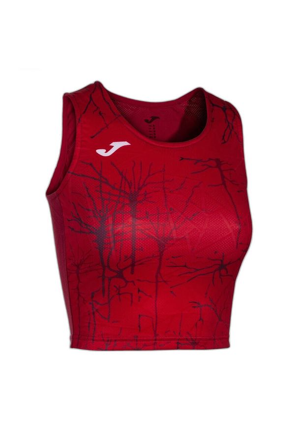 Tank top do biegania damski Joma Elite IX Crop top. Kolor: czerwony. Sport: bieganie