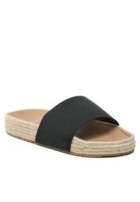 Roxy Espadryle ARJL101053 Czarny. Kolor: czarny. Materiał: skóra