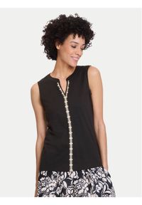 Olsen Bluzka 11105092 Czarny Regular Fit. Kolor: czarny. Materiał: bawełna #1
