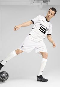 Puma - Męska koszulka wyjazdowa Stade Rennais F.C. PUMA White Black. Kolor: biały, czarny, wielokolorowy. Sport: piłka nożna