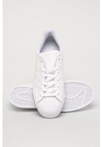 adidas Originals - Buty skórzane Superstar EG4960 EG4960-FTWWHT. Nosek buta: okrągły. Zapięcie: sznurówki. Kolor: biały. Materiał: skóra. Model: Adidas Superstar #3