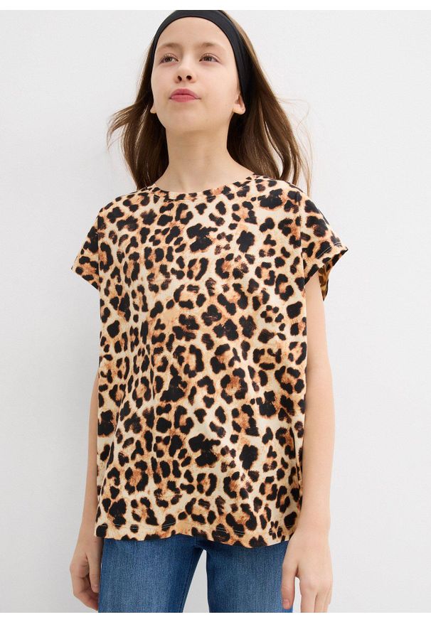 bonprix - T-shirt z czystej bawełny organicznej (2 szt.). Kolor: czarny. Materiał: bawełna. Wzór: gładki, nadruk, motyw zwierzęcy. Sezon: lato