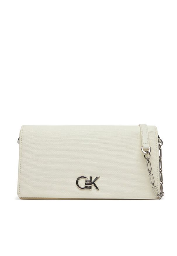 Calvin Klein Torebka Ck Mini Chain Bag_Tex K60K613180 Biały. Kolor: biały. Materiał: skórzane