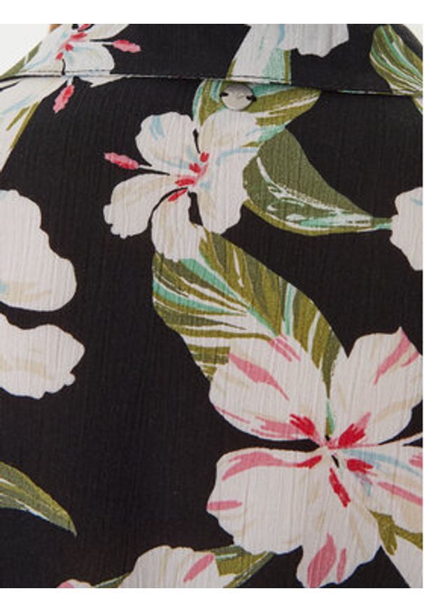 Roxy Sukienka koszulowa Island Escape ERJWD03865 Czarny Regular Fit. Kolor: czarny. Materiał: wiskoza. Typ sukienki: koszulowe