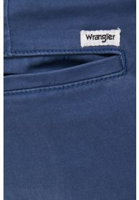 Wrangler Spodnie męskie w fasonie chinos. Kolor: niebieski. Materiał: tkanina