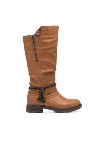 Rieker Kozaki Z4758-24 Brązowy. Kolor: brązowy. Materiał: syntetyk #1