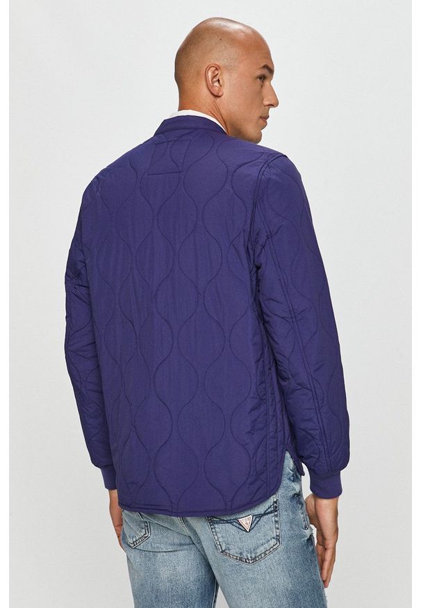 Pepe Jeans - Kurtka Drayton. Kolor: niebieski. Materiał: materiał. Wzór: gładki