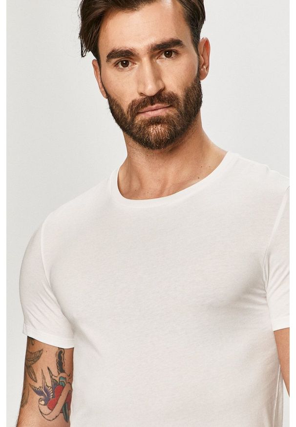 Lacoste - T-shirt (3-pack). Okazja: na co dzień. Kolor: biały. Materiał: dzianina. Styl: casual