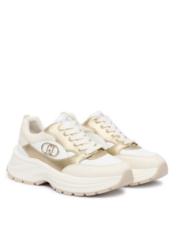 Liu Jo Sneakersy Eva 06 BF5035 PX026 Beżowy. Kolor: beżowy. Materiał: skóra