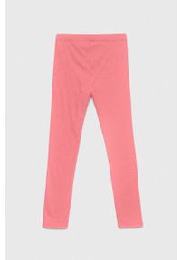 GAP legginsy dziecięce kolor różowy gładkie. Kolor: różowy. Materiał: dzianina. Wzór: gładki #2