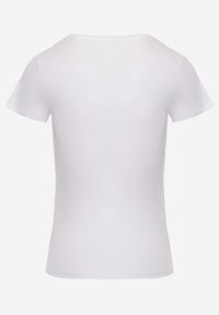 Renee - Biały T-shirt Mirasura. Kolor: biały. Materiał: dzianina. Długość rękawa: krótki rękaw. Długość: krótkie. Wzór: gładki #7
