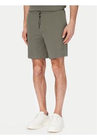 Hugo - HUGO Szorty sportowe Austin 50532023 Zielony ciemny Regular Fit. Kolor: zielony. Materiał: bawełna. Styl: sportowy #1