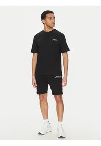 Jack & Jones - Jack&Jones Komplet t-shirt i szorty sportowe Beau 12277466 Czarny Relaxed Fit. Kolor: czarny. Materiał: bawełna. Styl: sportowy
