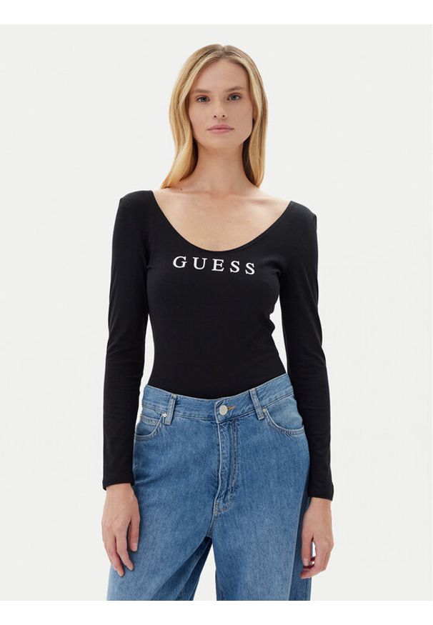 Guess Body O5RM08 KBBU1 Czarny Slim Fit. Kolor: czarny. Materiał: syntetyk