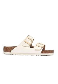 Klapki damskie Birkenstock Arizona. Kolor: brązowy, wielokolorowy, biały. Materiał: materiał