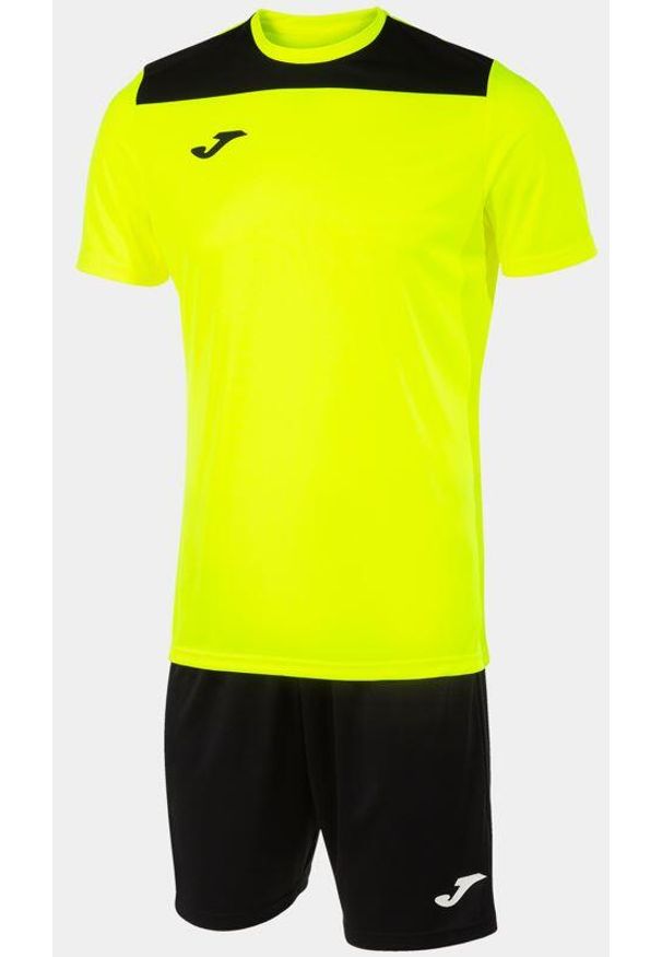 Zestaw sportowy Joma Phoenix II Fluorescencyjny Żółty/Czarny 3XS. Okazja: na uczelnię. Kolor: czarny, żółty, wielokolorowy. Materiał: poliester, dresówka. Styl: sportowy