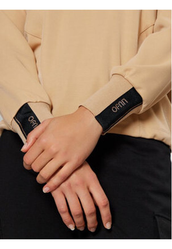 Liu Jo Sport Bluza TF4257 J4751 Beżowy Regular Fit. Kolor: beżowy. Materiał: syntetyk. Styl: sportowy