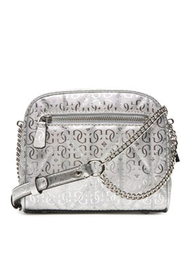 Guess Torebka Aldina HWGY96 63140 Srebrny. Kolor: srebrny. Materiał: skórzane