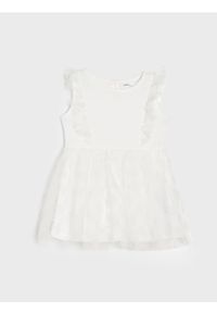 Sinsay - Elegancka sukienka babydoll - biały. Kolor: biały #1