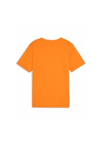 Puma - Młodzieżowa koszulka z grafiką individualFINAL PUMA Heat Fire Black Orange. Kolor: żółty, wielokolorowy, pomarańczowy, czarny