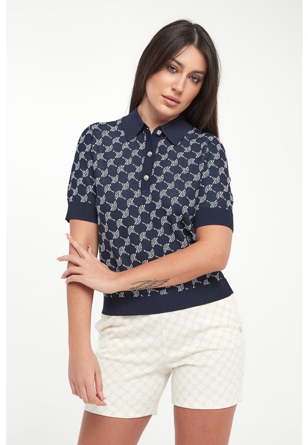Polo damskie z logo Kella JOOP!. Typ kołnierza: polo