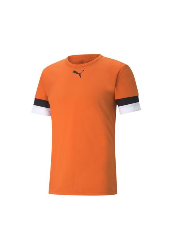 Puma - Koszulka piłkarska męska PUMA teamRISE Jersey. Kolor: pomarańczowy. Materiał: jersey. Sport: piłka nożna