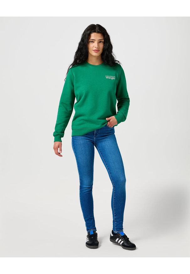 Lee - LEE DAMSKA BLUZA REGULAR SWEAT VERDANT GREEN 112356509 W6S6014320