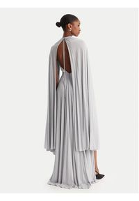 Elisabetta Franchi Sukienka wieczorowa AB-R13-51E2-V860 Srebrny Regular Fit. Kolor: srebrny. Materiał: wiskoza. Styl: wizytowy #3