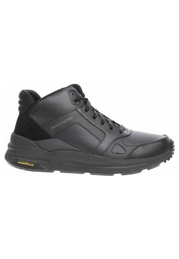 skechers - Buty do chodzenia męskie Skechers Global Jogger. Zapięcie: sznurówki. Kolor: czarny. Materiał: skóra ekologiczna, syntetyk, skóra, materiał. Szerokość cholewki: normalna. Sport: turystyka piesza