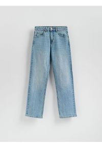 Reserved - Jeansy straight z krótszą nogawką - niebieski. Kolor: niebieski. Długość: krótkie