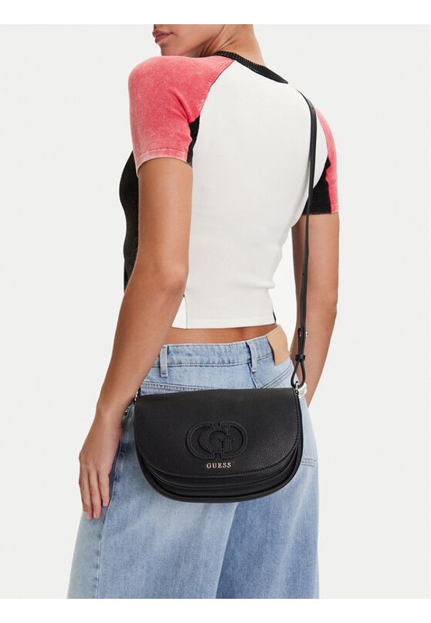 Guess Torebka Calebra HWBG95 36210 Czarny. Kolor: czarny. Materiał: skórzane