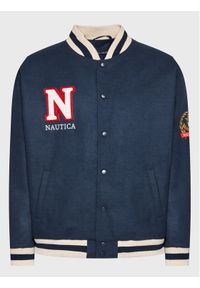 Nautica Kurtka bomber Wilson N1G00392 Granatowy Regular Fit. Kolor: niebieski. Materiał: syntetyk