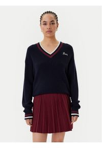 Guess Sweter V5BR01 Z1152 Granatowy Regular Fit. Kolor: niebieski. Materiał: akryl