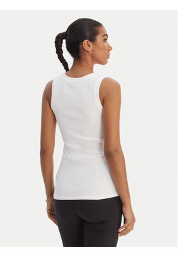 Fracomina Top FP26ST2001J40101 Biały Slim Fit. Kolor: biały. Materiał: bawełna