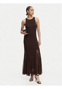 Guess Sukienka wieczorowa W6GK13 K2943 Brązowy Slim Fit. Kolor: brązowy. Materiał: syntetyk. Styl: wizytowy #4