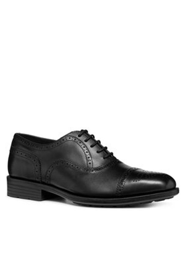 Geox Półbuty U Walk Pleasure F U46H8B 00043 C9999 Czarny. Kolor: czarny. Materiał: skóra