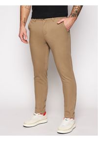 Jack & Jones Chinosy Marco Bowie 12150160 Beżowy Slim Fit. Kolor: beżowy. Materiał: bawełna #1