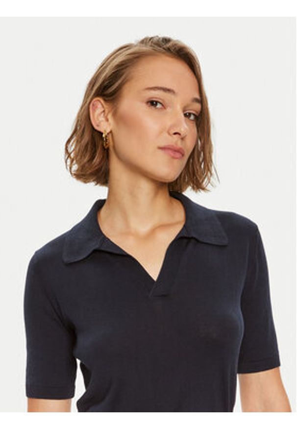 Weekend Max Mara Sweter Roncolo 2425366091 Granatowy Regular Fit. Kolor: niebieski. Materiał: bawełna