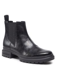 Calvin Klein Jeans Sztyblety Cleated Chelsea Boot YW0YW00834 Czarny. Kolor: czarny. Materiał: skóra #1