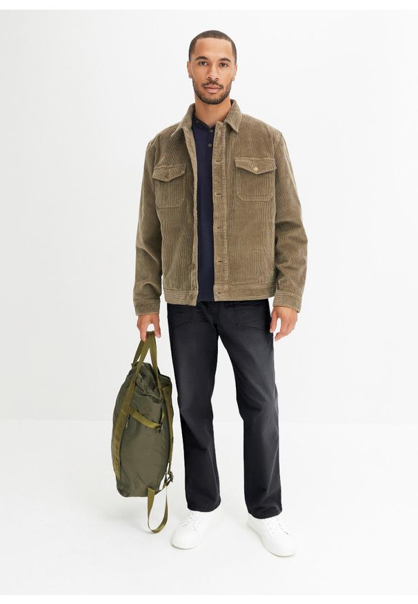 bonprix - Koszulka z dekoltem henley z czystej bawełny organicznej (2 szt.). Typ kołnierza: typu henley. Kolor: niebieski. Materiał: bawełna. Długość rękawa: krótki rękaw. Długość: krótkie. Styl: elegancki