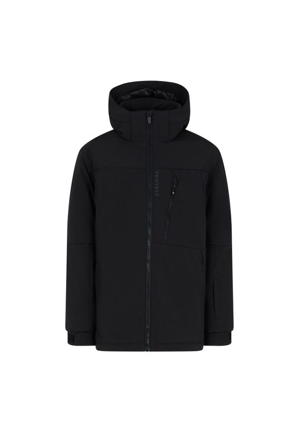 Dziecięca kurtka puchowa Protest Leo. Kolor: czarny. Materiał: puch. Sezon: zima. Sport: narciarstwo